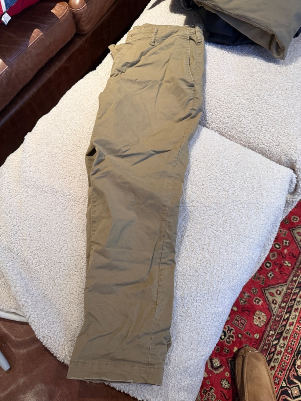 American Eagle Outfitters Men's Chino Pants in Khaki Green (34-30)